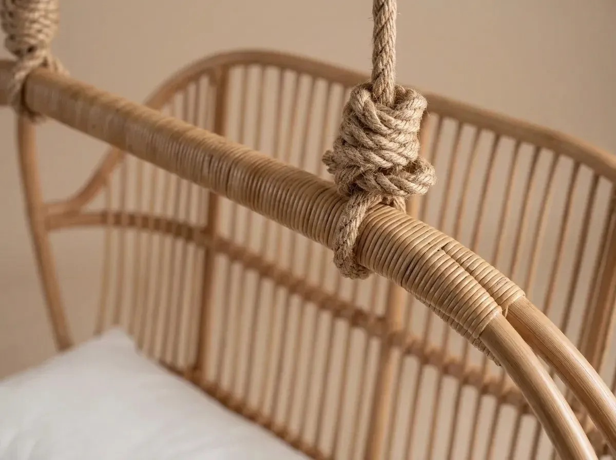 Balcony Hanging Cane Swing